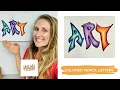 Colored Pencil Bubble Letters Color Pencil Tutorial for Beginners