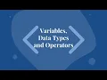 Basic Computer Languages Lesson 5 Variables Data Types and Operators