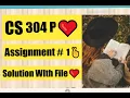CS304 P Assignment 1 Solution Spring 2022 CS304p solution with File