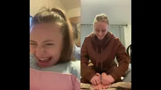 foot tickle challenge blonde friends hands u0026 hairbrush