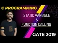 Explanation of Static variable and Function Calling in C Programming With GATE - PYQ In Bengali