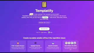 Templatify Use Variables to Personalize HTML Email templates