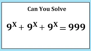 Nice Exponent Math Simplification | Find the Value of X