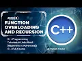 b Function Overloading And Recursion in C C Full Course for Beginners