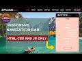 Responsive Dropdown Navigation Menu Using Pure HTML and CSS Animated Dropdown Navbar Part - 2