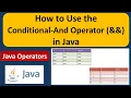 Java Conditional-And Operator Explained Java Tutorial