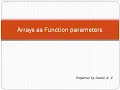 Passing arrays to functions