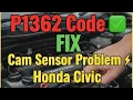 2004 Honda Civic P1362 Code Fix Sensor Error 08-01 08-02