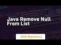 java remove null from list
