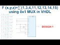 lesson 27 boolean function implementation using multiplexer example 2 design 1