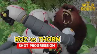 Roz vs. Thorn Fight | The Wild Robot | Animation Breakdown