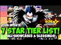 NEW 7 Star TIER LIST All Units SHOWCASED BLESSINGS RANKED in OG ASTD