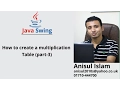 Java Swing Bangla Tutorial 51 Multiplication Table Part-3