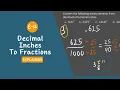 How To Convert Decimals To Inches