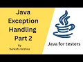 Java - Exception Handling