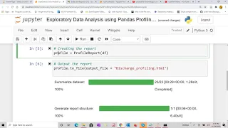 Exploratory Data Analysis using Pandas Profiling in Jupyter Notebook