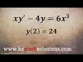 First Order Linear Differential Equation with Initial Condition Example