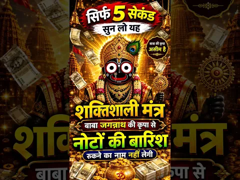 सिर्फ 5 सेकंड सुन लो यह शक्तिशाली मंत्र | बाबा जगन्नाथ की कृपा से धन वर्षा शुरू #shorts