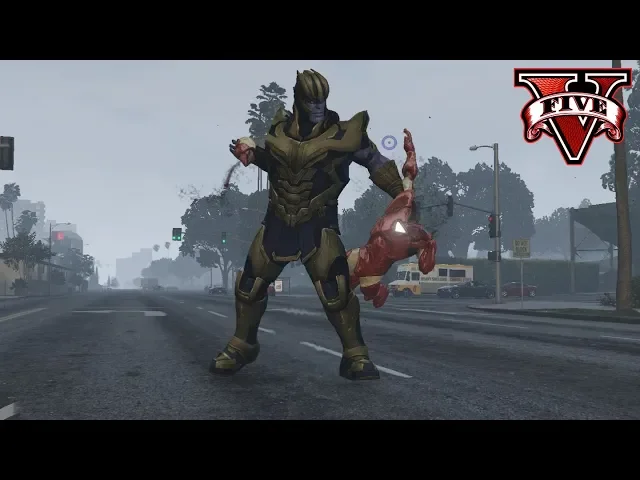 GTA 5 Thanos Endgame public release - Powers showcase - Thanos V2