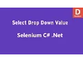 Selenium C Select Dropdown Value
