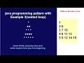 Java programming pattern with Example 3 nested loop JAVA PIVOT