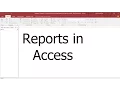 Microsoft Access Tutorial - Creating Reports Tutorial and Wrap-up