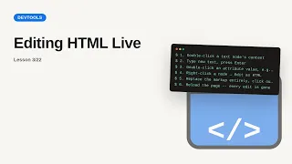 Editing HTML Live Chrome DevTools Tutorial