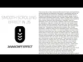 Smooth Scrolling in JS JavaScript Tutorials Codes Tutorials