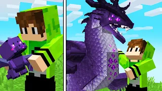 ADOTEI UM DRAGÃO SUPER PODEROSO NO MINECRAFT!