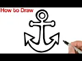 How to Draw Anchor Easy