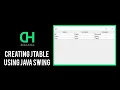 Creating JTable using Java Swing
