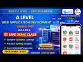 A Level Web Application Development Using PHP A9 2-R5 1 Live Demo Class A Level July 2026