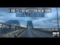 Buffalo New York Highway Drive 4K I-190 South I-290 East I-90 Niagara Falls to Albany POV