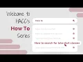 How To Search for Part of Term Late Start Classes