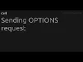 Sending OPTIONS request
