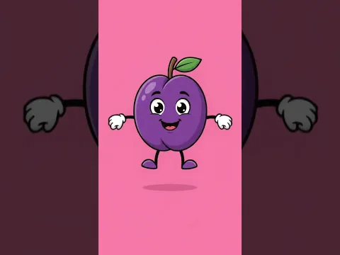 Animated fruits displayed in video