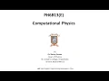 Computational Physics Lecture Module 1 5