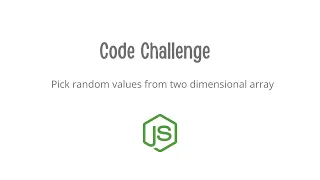 Pick random values from two dimensional array