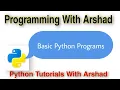 Printing The Sum Of Even Numbers In A Given Range Python Tutorials With Arshad