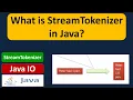What is StreamTokenizer in Java Java IO Java Tutorial