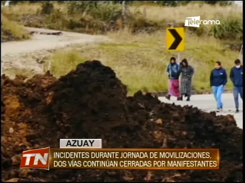 Incidentes durante jornadas de movilizaciones dos vías continúan cerradas por manifestantes