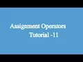 11 Assignment Operators Javascript Beginners Tutorial