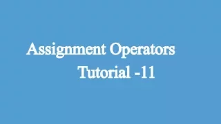 11 Assignment Operators Javascript Beginners Tutorial