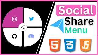 Animated Circular Social Share Menu Using Html CSS JavaScript