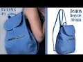 Download Lagu DIY OLD JEANS RECYCLE INTO CUTE BACKPACK TUTORIAL // Handmade Backpack Idea 30 min