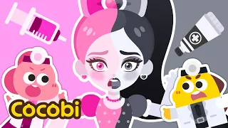 Pink vs Black Hospital💗 Barbie Lost Her Colors + More Fun Songs for Kids | Cocobi