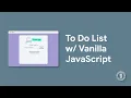 To Do List with HTML CSS Vanilla JavaScript - Live Coding EL Creative Media