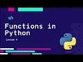 Functions in Python Lesson 4 Adarshkrdubay