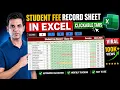 Student FEE RECORD Sheet School Collage University Educational Fees Record Format