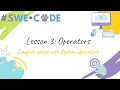 SWE Code Lesson 3 Operators